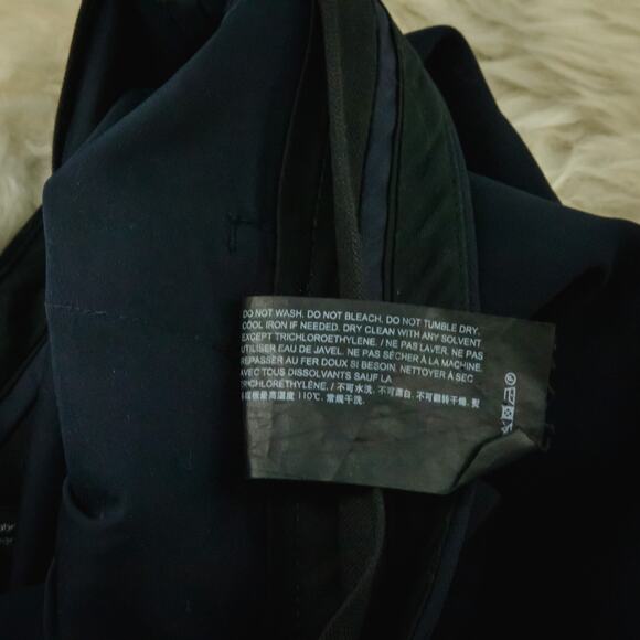 Theory Size 10 Navy Blue Ibbey 2 Admiral Crepe Straight Ankle Dress Pants - Picture 6 of 7